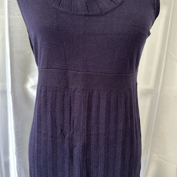 Calvin Klein Sleeveless Sweater Dress- Navy - Picture 3 of 12
